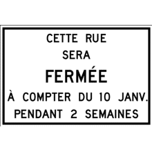 Avis fermeture de route